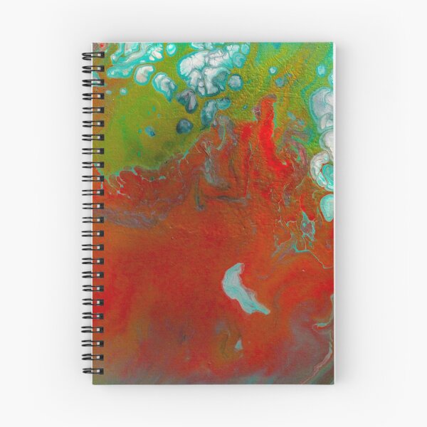 Item preview, Mostly Red With Some Teal and Green Paint Pour designed and sold by justingrenie.