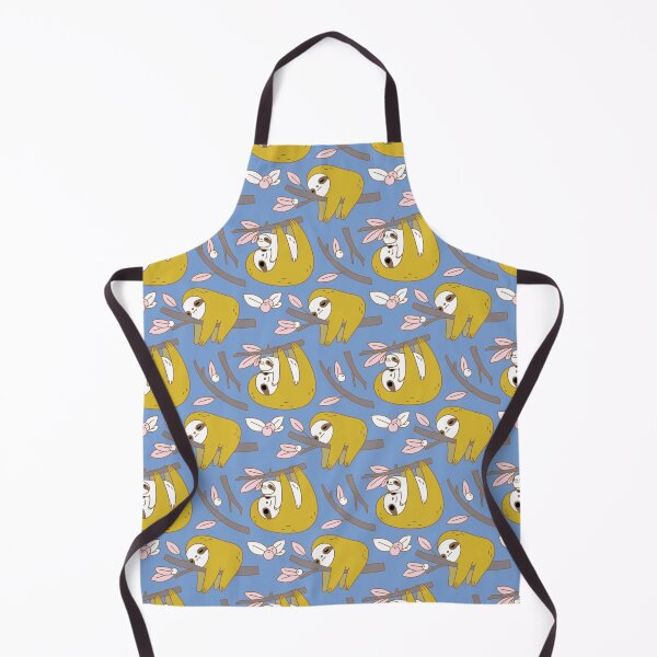 Item preview, Sloth Pattern in Blue designed and sold by Miri-Noristudio.