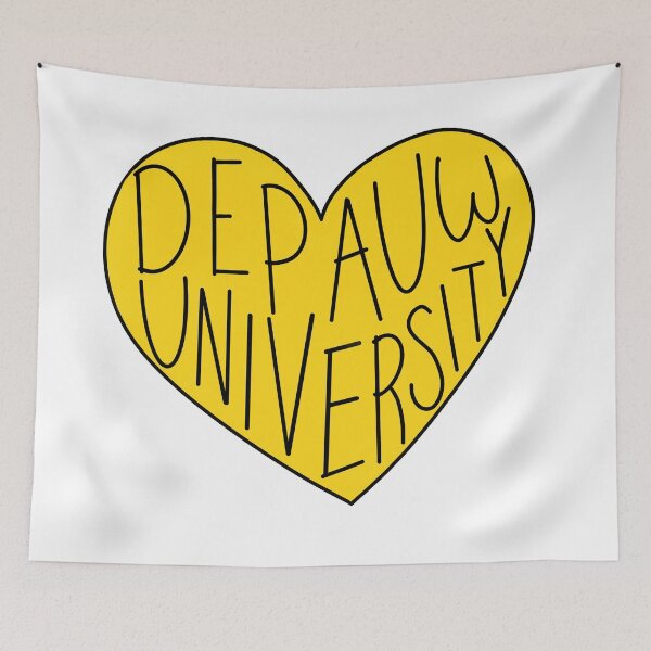 Item preview, Gold DePauw University Heart  designed and sold by zoshamarie.