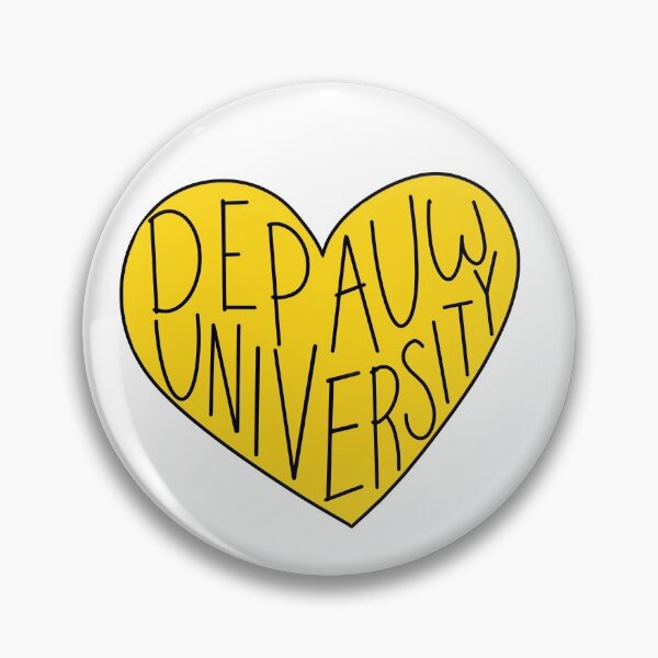 Item preview, Gold DePauw University Heart  designed and sold by zoshamarie.