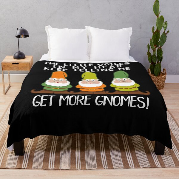 The Littles Voices Get More Gnomes Dark Throw Blanket