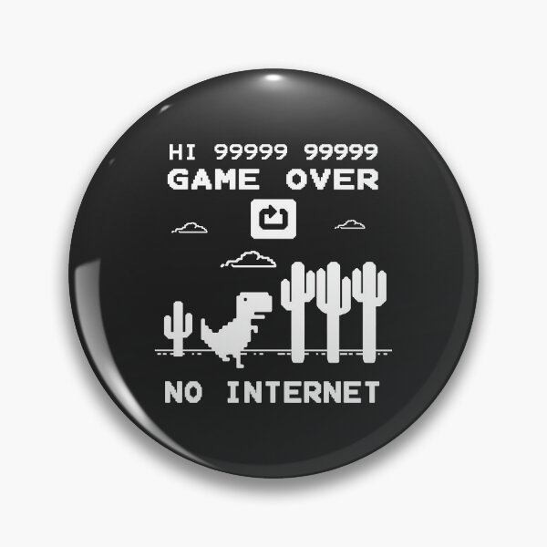 Item preview, funny no internet t rex runner game black designed and sold by ABDEZIGN.