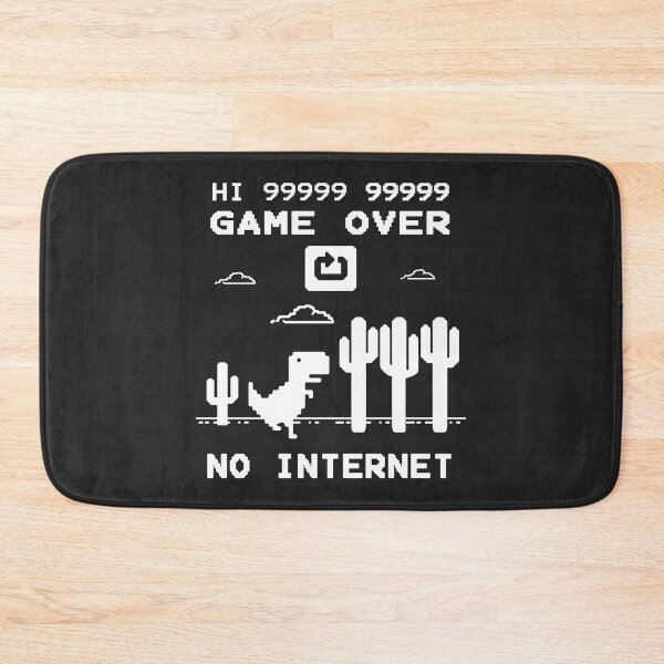 Item preview, funny no internet t rex runner game black designed and sold by ABDEZIGN.