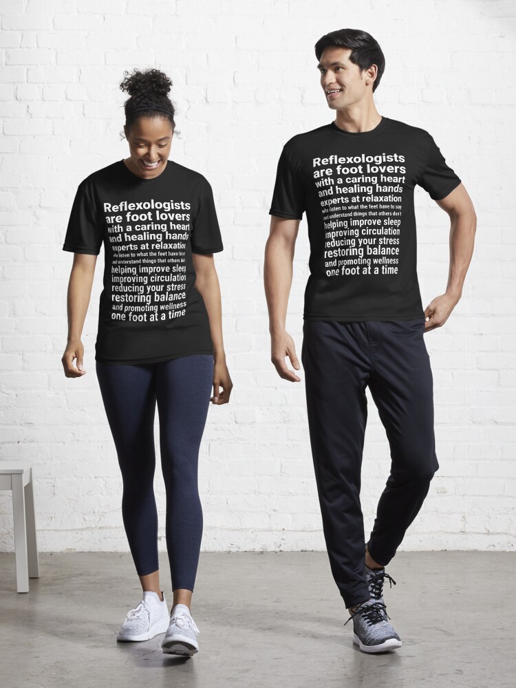 Thumbnail 1 of 7, Active T-Shirt, Reflexologists are foot lovers (white) designed and sold by Onpointholistic.