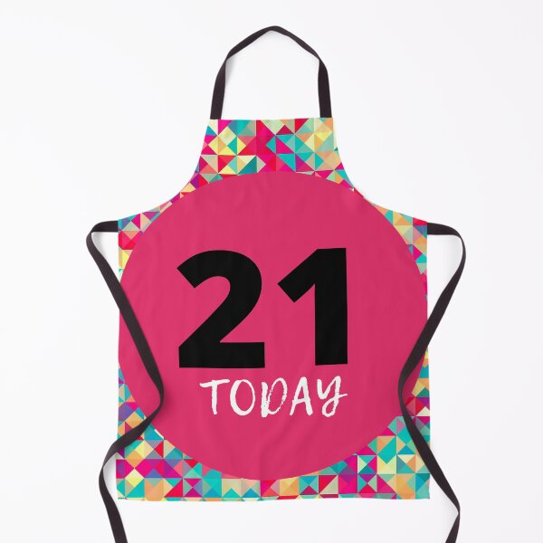 Artikelvorschau, 21 Today – Fettgedruckte Low-Poly-Geburtstagskarte entworfen und verkauft von LJWDesigns.