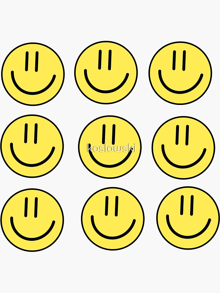 Smiley Face Sticker Pack Sticker For Sale By Koslowski Redbubble