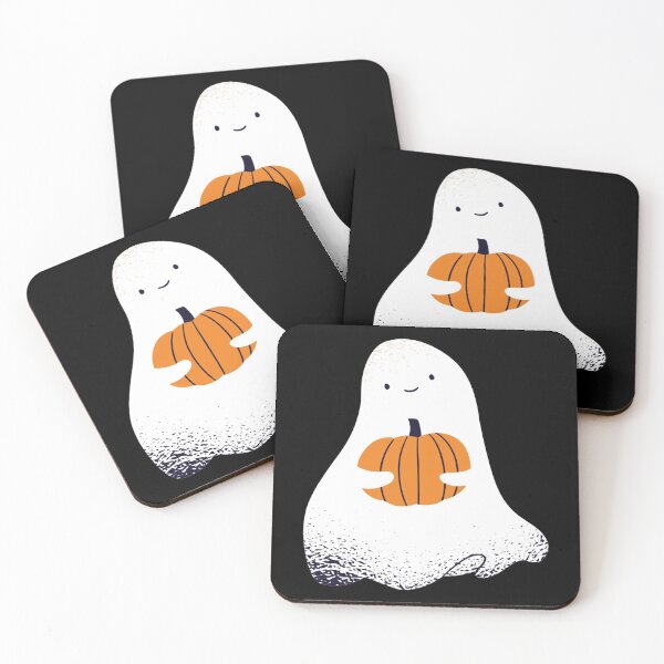 Item preview, Happy Halloween!! Friendly funny ghost with pumpkin designed and sold by AmazingEcraft.