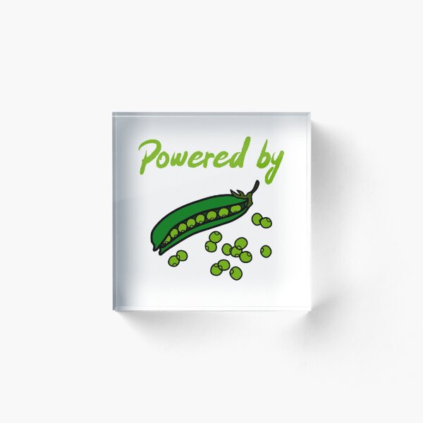 Powered by Peas Acrylic Block
