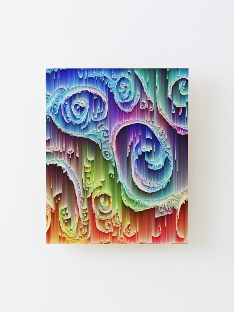 Alternate view of DeepDream Tomato Steelblue 5x5K v9 Mounted Print