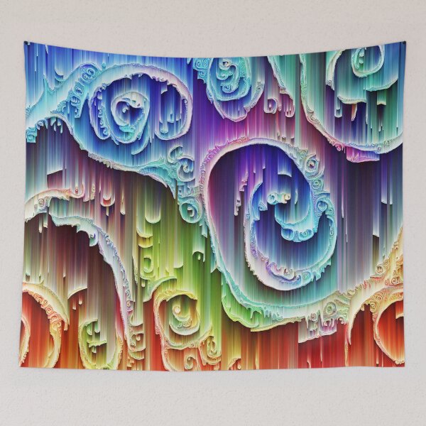 Item preview, DeepDream Tomato Steelblue 5x5K v9 designed and sold by blackhalt.