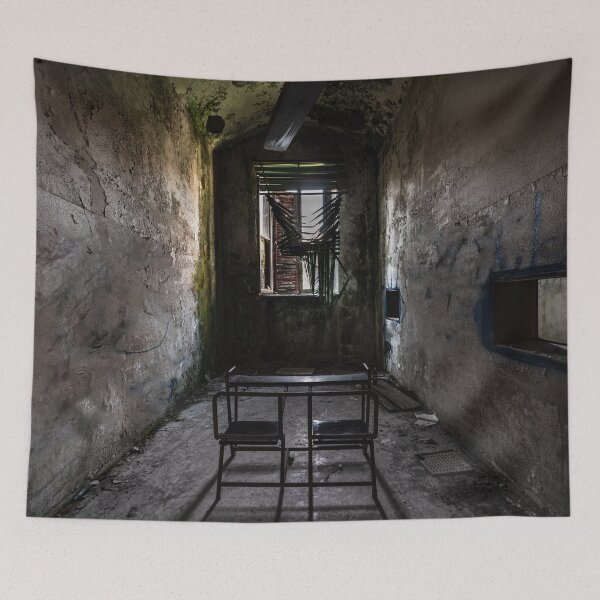 Item preview, A school desk in a narrow classroom of an abandoned madhouse designed and sold by brambillasimone.