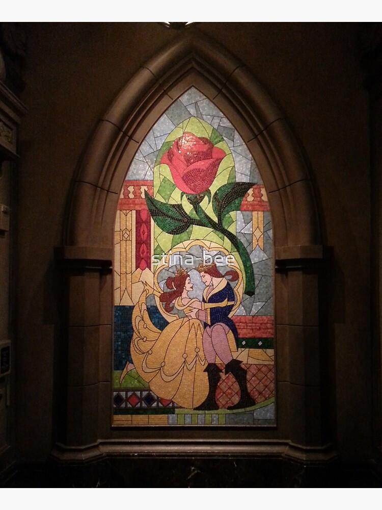Beauty and the Beast window mosaic by stina-bee