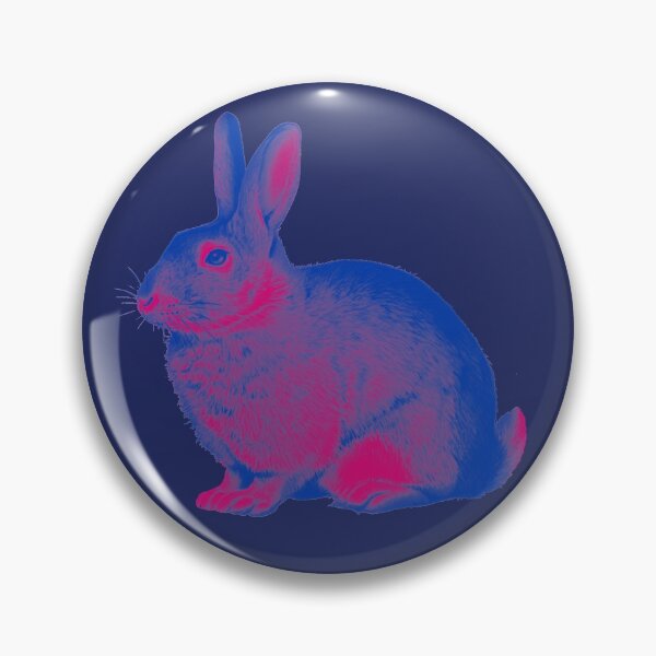 Artikelvorschau, Bi Pride Vintage Rabbit Art entworfen und verkauft von Vernen Ink.