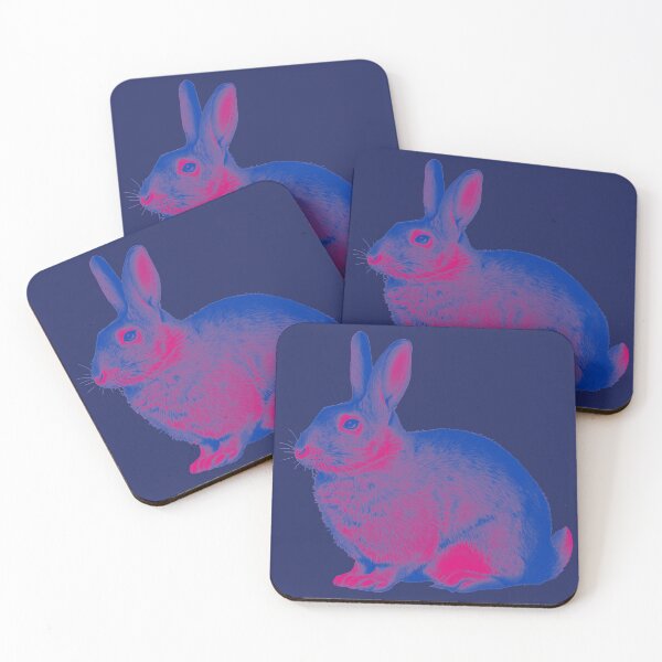 Item preview, Bi Pride Vintage Rabbit Art designed and sold by Vernen Ink.