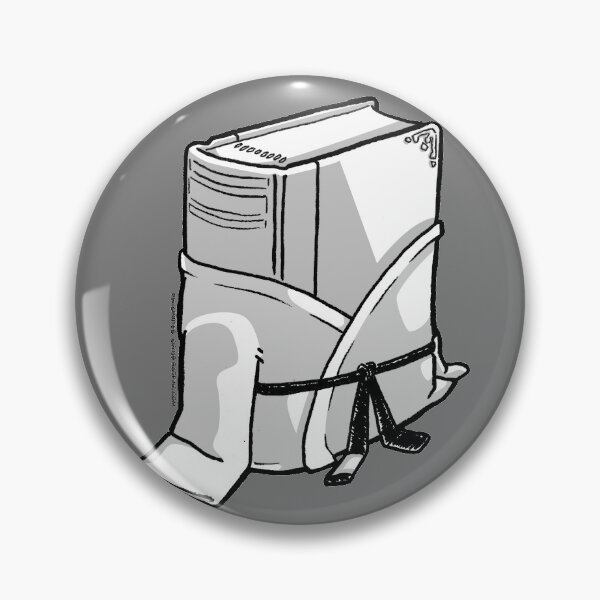 Item preview, Pin-Sprites - Book in a Gi - Black and White/ No-Face designed and sold by BadPine.