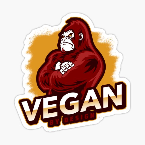 Vegan By Design Strong Gorilla Plant Based Protein Sticker