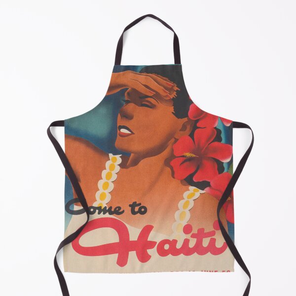 Item preview, Haiti Vintage Travel Poster designed and sold by vintagevivian.