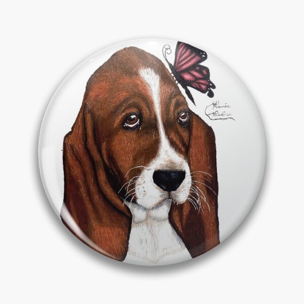 Item preview, basset hound artwork designed and sold by mariamedinart.