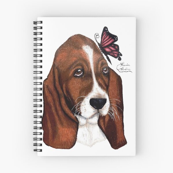 Item preview, basset hound artwork designed and sold by mariamedinart.
