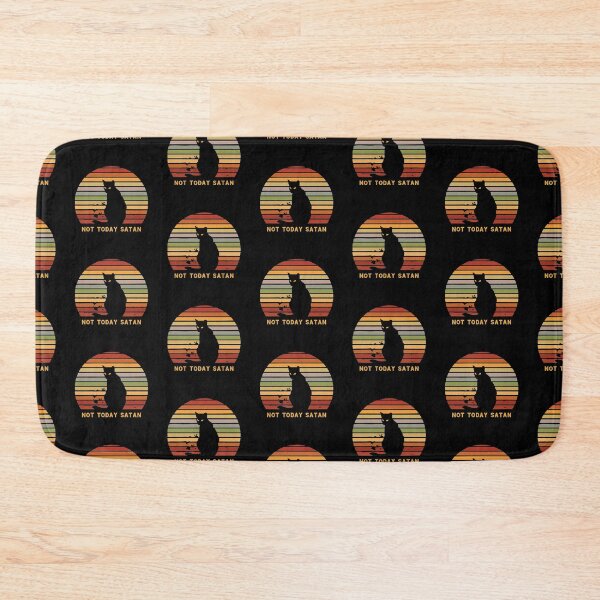 Item preview,  Black Cat Retro Sunset Synthwave - Not Today Satan designed and sold by CarpeDiemLife.
