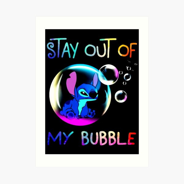 Stitch Touch My Phone And I Ll Bite You Art Print By Babayaga07 Redbubble