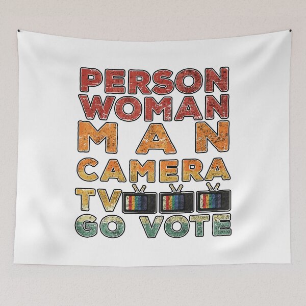 Item preview, Retro vintage person man woman camera tv go vote designed and sold by ABDEZIGN.