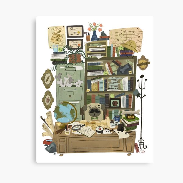 Professor Pug Canvas Print