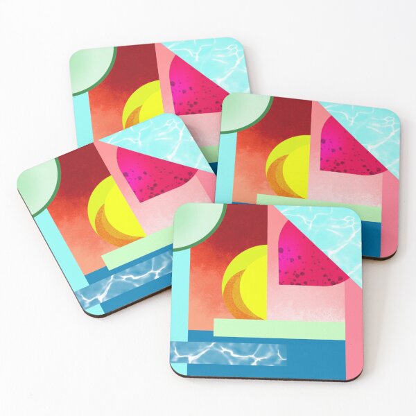 Summer Swim Coasters (Set of 4)