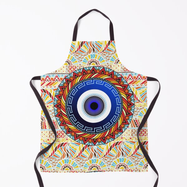 Item preview, Mati Evil Eye Mosaic Colorful Border designed and sold by Yiorgos Designs.