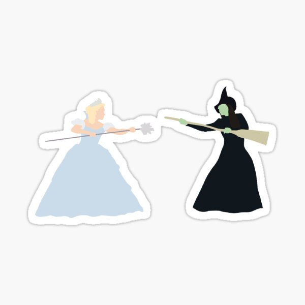 Wicked- Glinda and Elphaba Silhouette Sticker