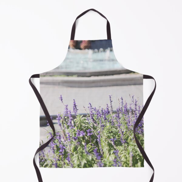 Item preview, Purple flowers by the water fountain designed and sold by stina-bee.