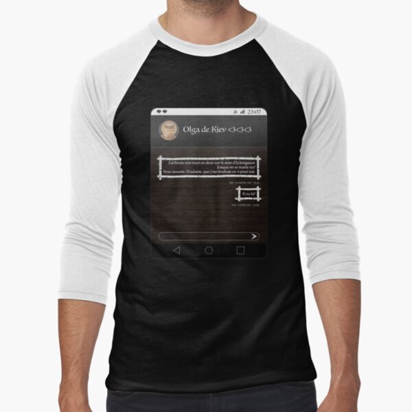 T-shirt baseball manches ¾