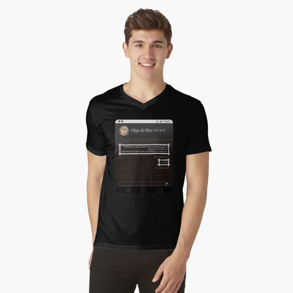 Aperçu de l'œuvre T-shirt col V créée et vendue par MatantePoele.