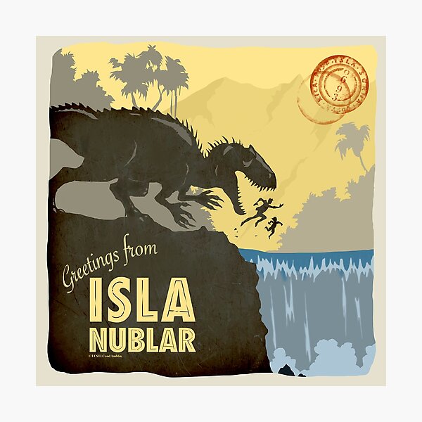 Dinosaur attack - Greetings from Isla Nublar - Indominus Rex Photographic Print
