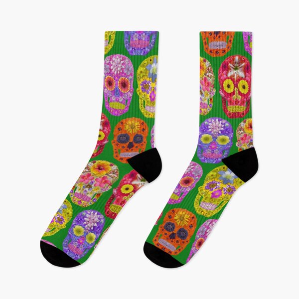 Item preview, Flower Skulls Seamless Pattern 2018 designed and sold by GobaFineArts.
