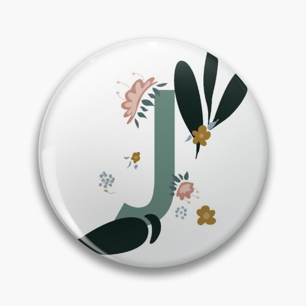 Item preview, Floral letter J designed and sold by Leshlie Guzmán.