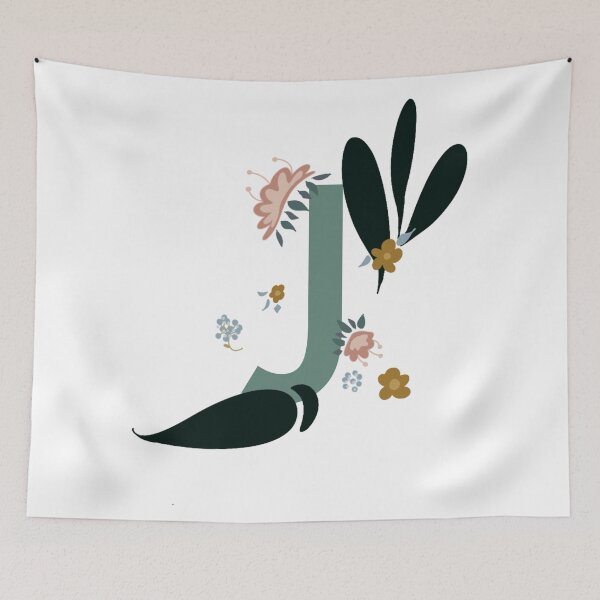 Item preview, Floral letter J designed and sold by Leshlie Guzmán.