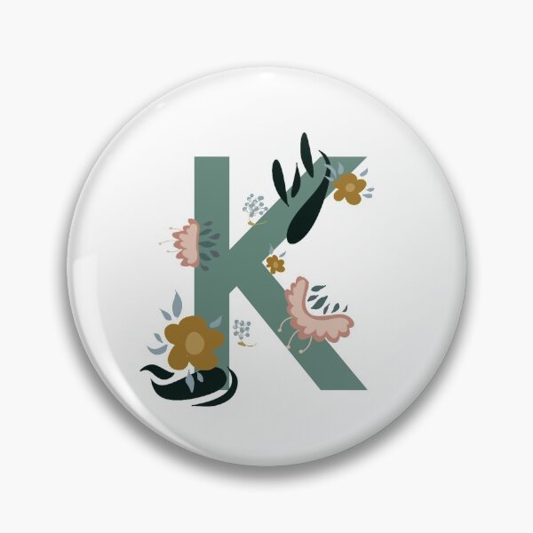 Item preview, Floral letter K designed and sold by Leshlie Guzmán.