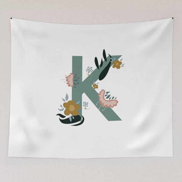 Item preview, Floral letter K designed and sold by Leshlie Guzmán.