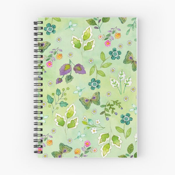 Item preview, Butterfly floral botanical on green   designed and sold by Sue Zipkin.