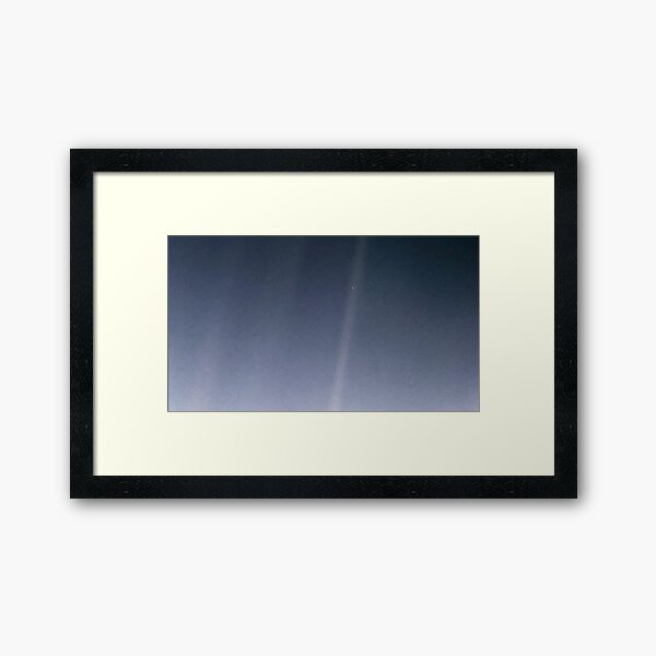 Pale Blue Dot (Blue) Framed Art Print