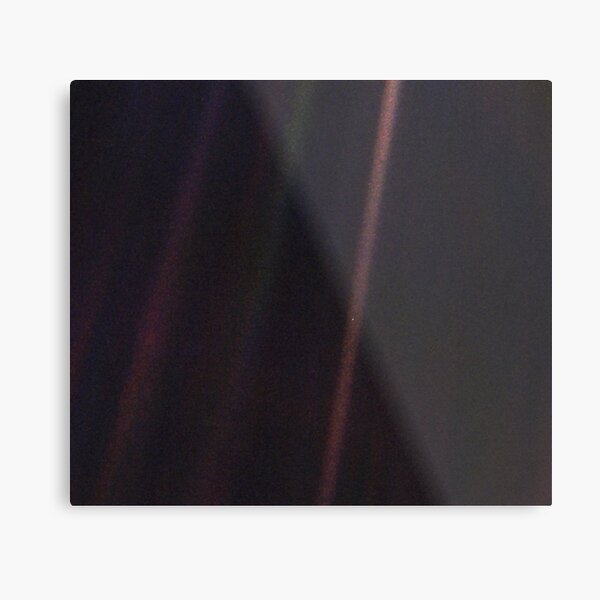 Pale Blue Dot (red) Metal Print