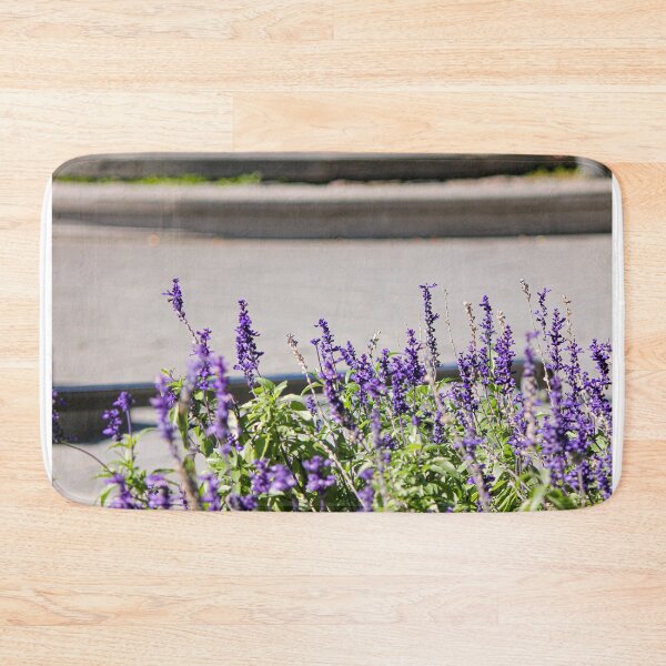 Item preview, Purple flowers by the water fountain designed and sold by stina-bee.