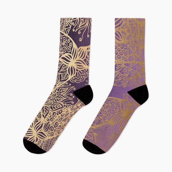 Item preview, Purple and Gold Mandala Patterns designed and sold by Julie Erin Designs.