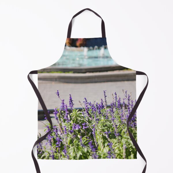 Item preview, Purple flowers by the water fountain designed and sold by stina-bee.