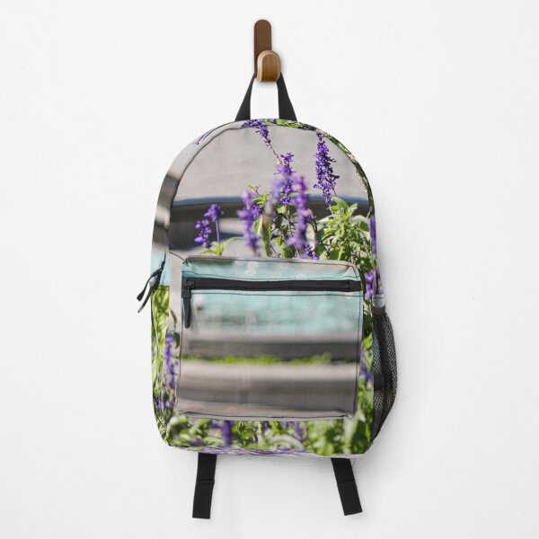Item preview, Purple flowers by the water fountain designed and sold by stina-bee.