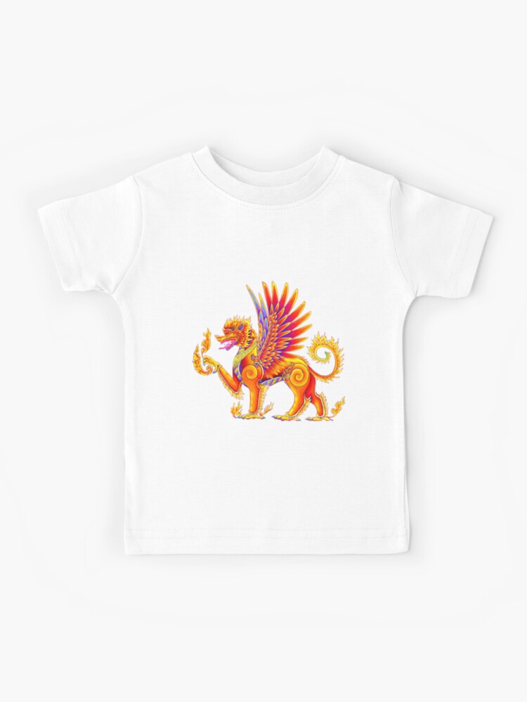 Singha - Mythical Balinese Winged Lion Thai Temple Guardian | Kids T-Shirt