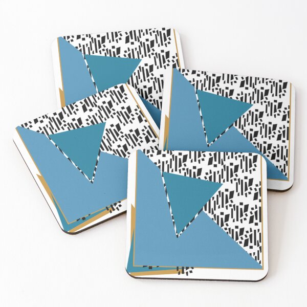 Retro Blue Coasters (Set of 4)