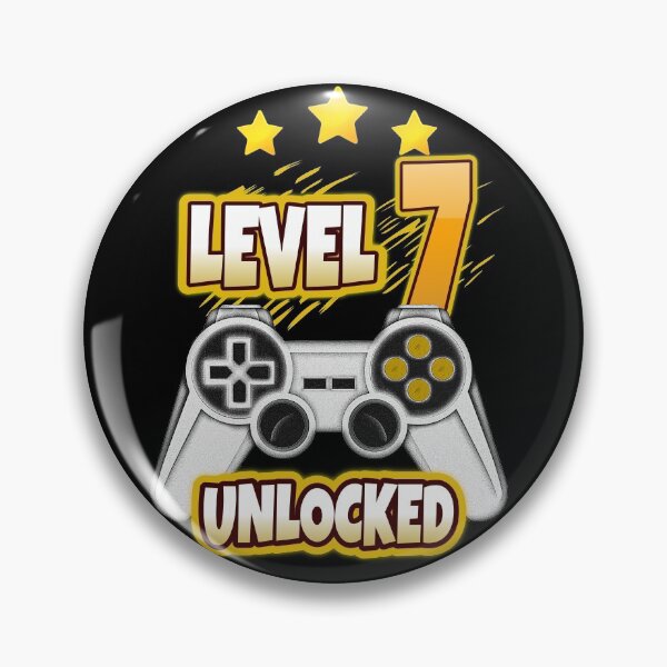 Item preview, Level 7 Unlocked. 7th Birthday Gamer 7 years old party designed and sold by jorgeurbina.