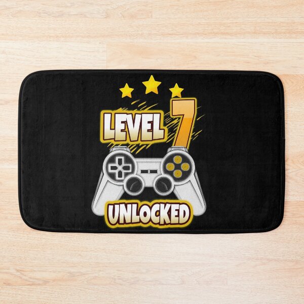 Item preview, Level 7 Unlocked. 7th Birthday Gamer 7 years old party designed and sold by jorgeurbina.